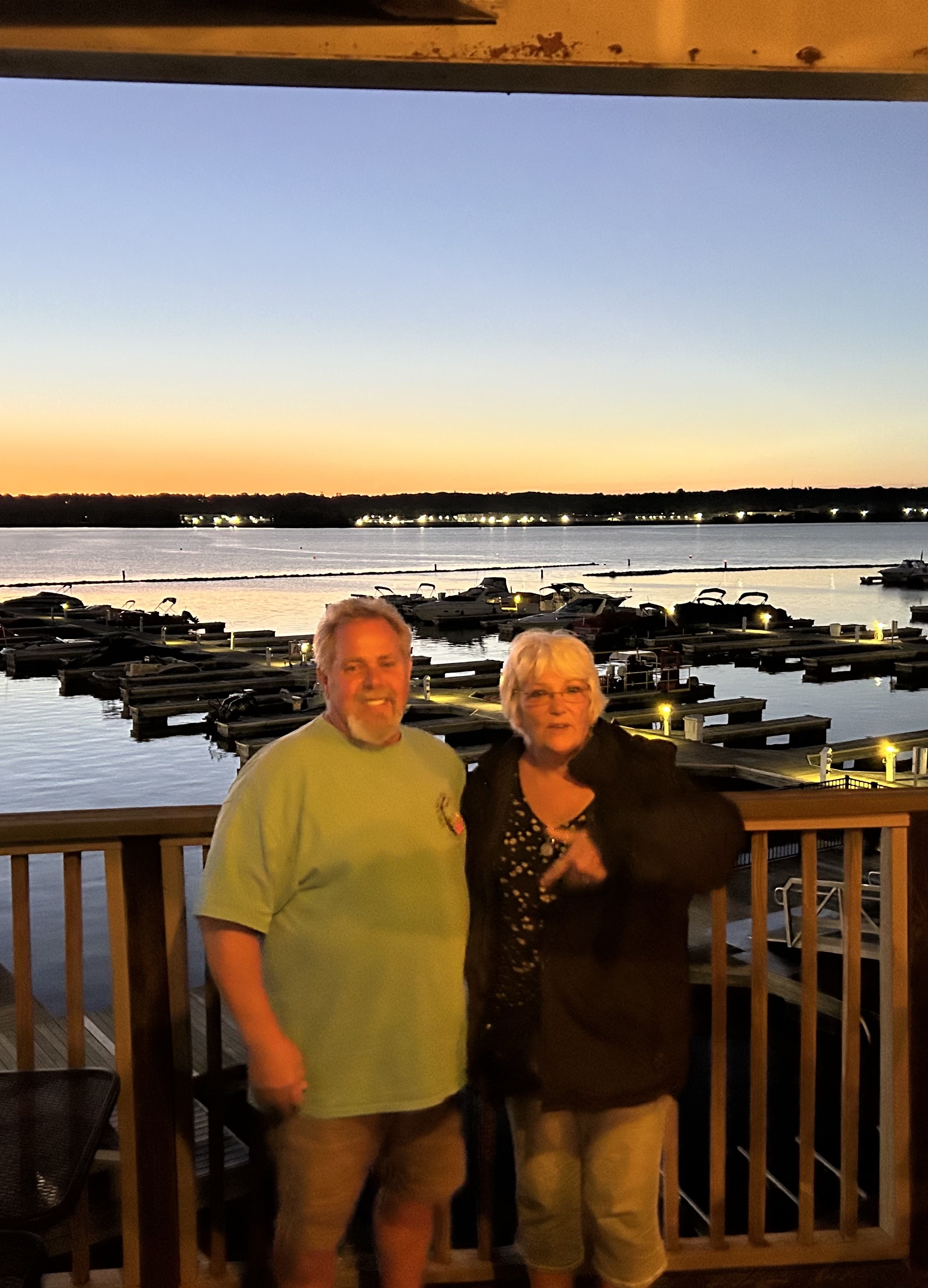 Dan & Sue - Wake crossing party - East Port Marina - East Peoria IL